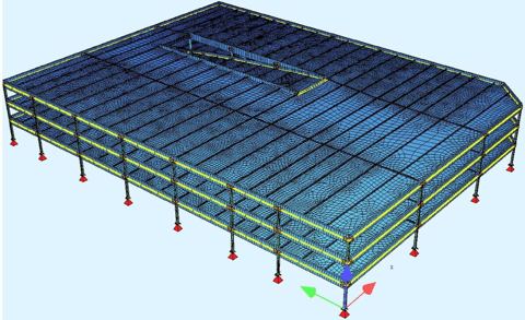 Parking Safran · modèle SOFiSTiK